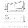 Ванна акрилова Excellent Ava Comfort, ліва, 150x80 (WAEX.AVL15WH)