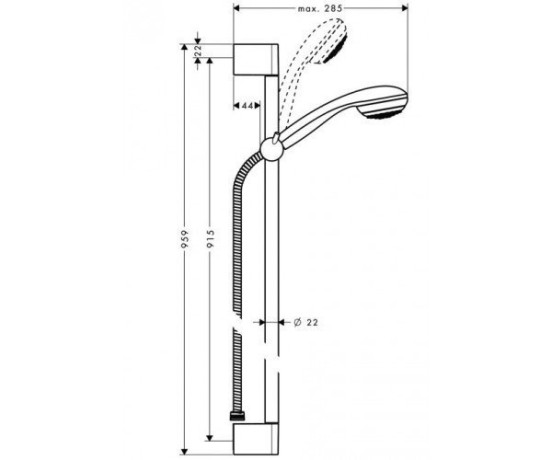 Душевой гарнитур Hansgrohe Croma 85 1Jet/Unica (27729000)