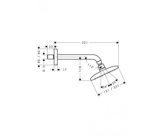 Верхній душ Hansgrohe Raindance Air (27370000)