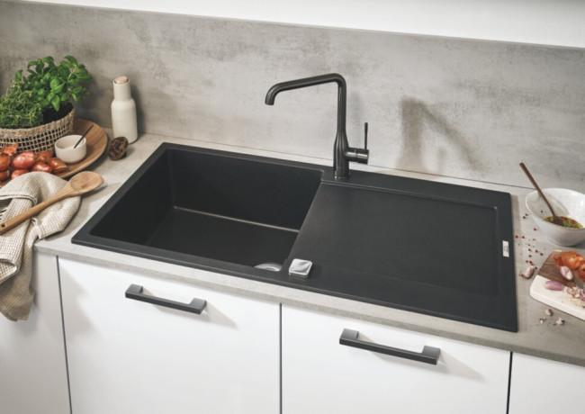 Кухонна мийка гранітна Grohe K500, 100x50, чорний (31645AP0)