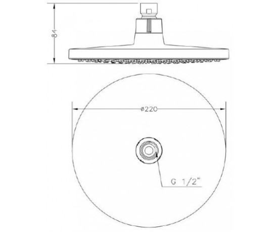 Верхній душ Genebre Tau (R65112 18)
