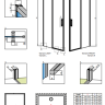 Душові двері Radaway Idea Black DWJ 100R, праві (387014-54-01R)