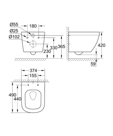 Унітаз підвісний Grohe Euro Ceramic (39206000)