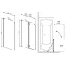 Шторка для ванны Radaway Torrenta PNJ 80, правая, 150x80 (201101-101NR)