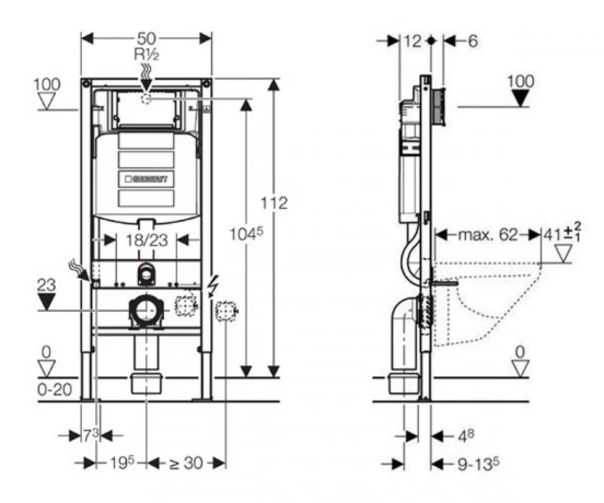 Комплект: Унитаз Kolo Nova Pro + Инсталляция Geberit Duofix + Крышка Soft-Close (M39018000+111.300.00.5+M30112000)
