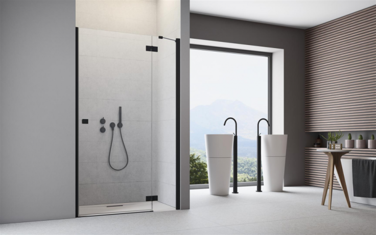 Душові двері Radaway Essenza New Black DWJ 100L, ліві (385014-54-01L)