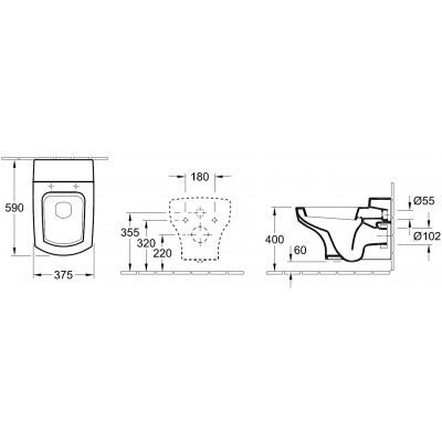 Унітаз підвісний Villeroy&Boch Bellevue (566410R2)