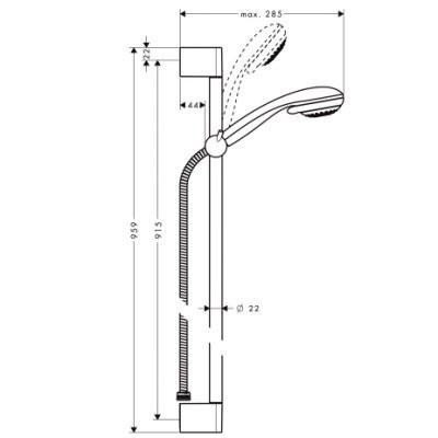Душовий гарнітур Hansgrohe Crometta 85 Multi/Unica (27766000)