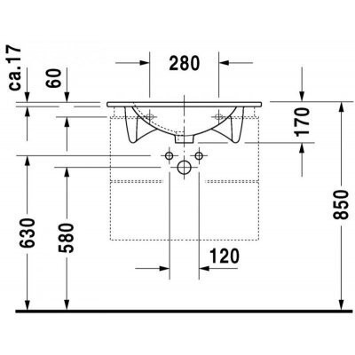 Умивальник накладний Duravit Darling New, 63 (499630000)