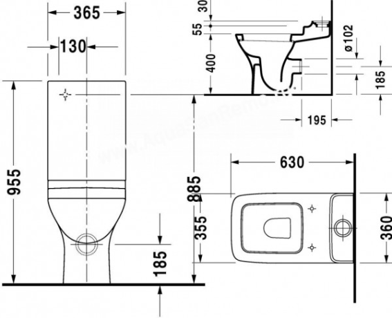 Унітаз компакт Duravit PuraVida (2119090000)