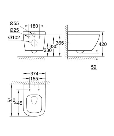 Унітаз підвісний Grohe Euro Ceramic (3932800H)