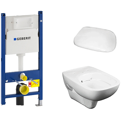 Комплект: Унітаз Kolo Nova Pro Rimfree + Інсталяція Geberit Duofix + Кришка Soft-Close (L23120000+111.300.00.5+L20112000)