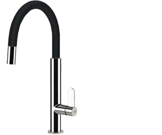 Смеситель для кухни Elleci Dove Plus, однорычажный, хром-черный (DOVE PLUS BLACK 86/FULL)
