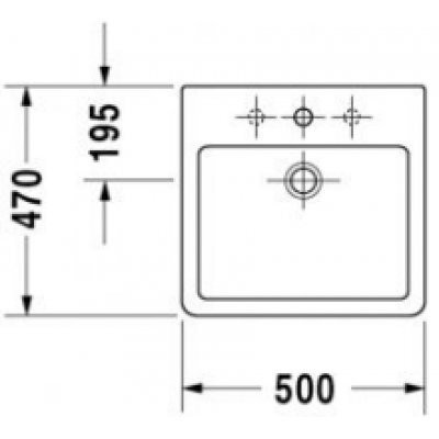 Умивальник накладний Duravit Vero, 50 (452500000)