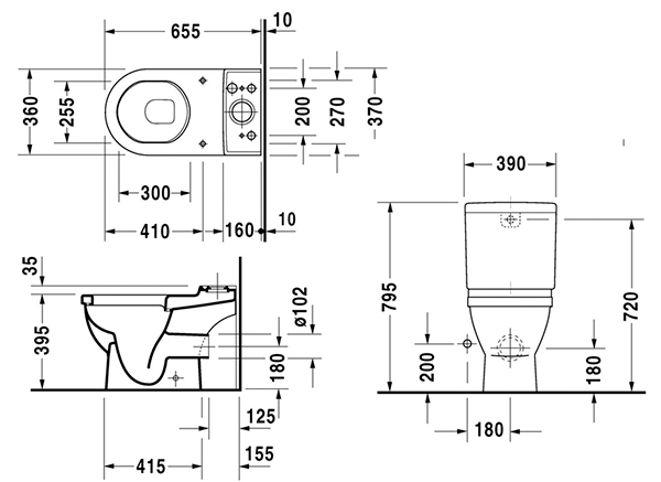 Унітаз компакт Duravit Starck-3 (126090000)