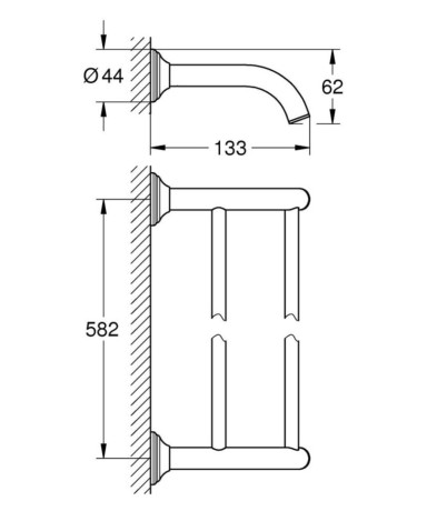 Держатель для полотенец Grohe Essentials Authentic (40654001)