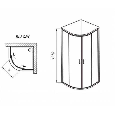 Душевая кабина Ravak Blix Slim BLSCP4, 90x90 (X3BM70C00Z1)