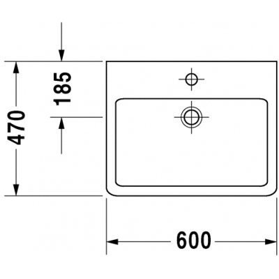 Умивальник накладний Duravit Vero, 60 (454600027)