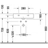 Умивальник накладний Duravit Vero, 60 (454600027)