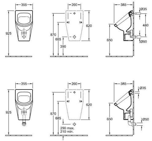 Пісуар Villeroy&Boch Omnia Architectura (557420R1)