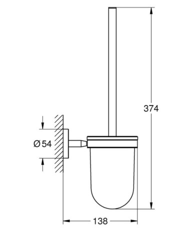Йоршик для туалету Grohe BauCosmopolitan (40463001)