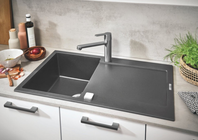 Кухонна мийка гранітна Grohe K500, 86x50, сірий (31644AT0)