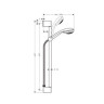 Душовий гарнітур Hansgrohe Crometta 85 Vario/Unica (27763000)