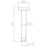 Кронштейн для верхнього душу Imprese (SH01-150)