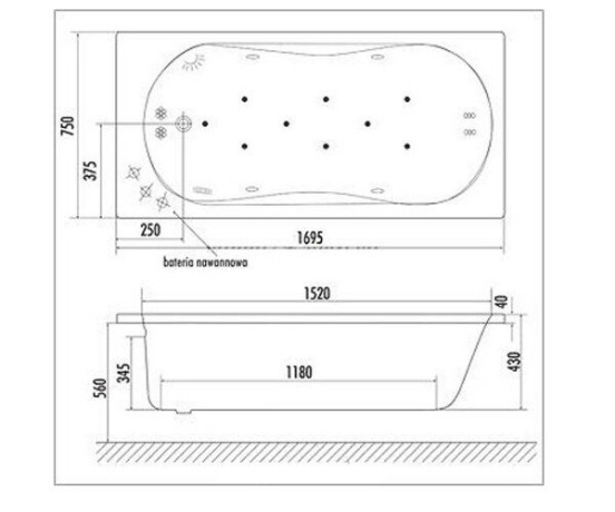 Ванна акрилова Excellent Clesis Lux, 170x75 (WAEX.CLL17WH)