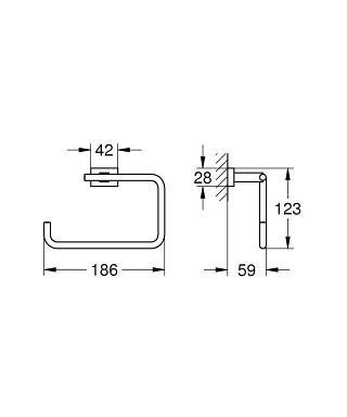 Держатель для полотенец Grohe Essentials Cube (40510001)
