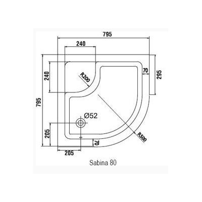 Душовий піддон Ravak Sabina, 80x80 (A214001020)