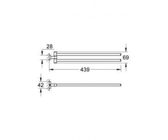 Тримач для рушників Grohe Essentials Cube (40624001)