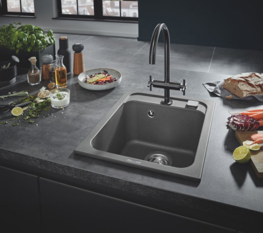 Кухонна мийка гранітна Grohe K700, 50x40, сірий (31650AT0)