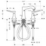 Cмеситель для умывальника Hansgrohe Metris Classic, двухвентильный, хром (31073000)
