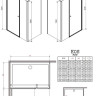 Душевая кабина Radaway Eos KDS, левая, 140x80 (37556-01-01NL)