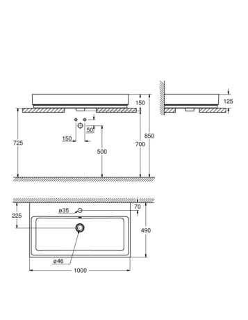 Умивальник накладний Grohe Cube Ceramic, 100 (3947500H)