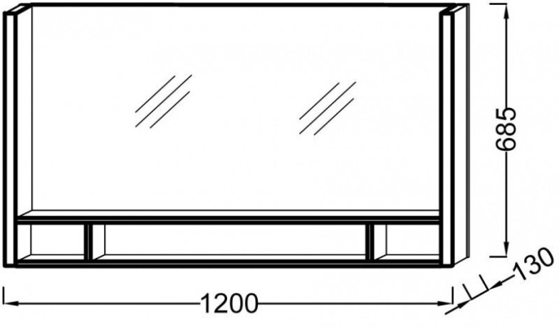 Зеркало в ванную Jacob Delafon Terrace, 120x69 (EB1183-NF)