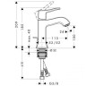 Cмеситель для умывальника Hansgrohe Metris Classic, однорычажный, хром (31075000)
