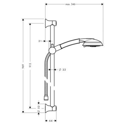 Душовий гарнітур Hansgrohe Raindance Classic 100 (27841000)