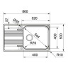 Кухонна мийка сталева Franke SRL 611, 86x50 (101.0456.706)