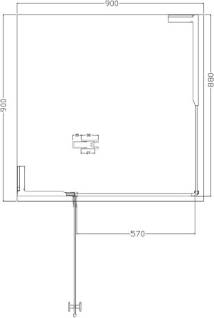 Душевой поддон Volle Benita, 90x90 (10-22-905TRAY)