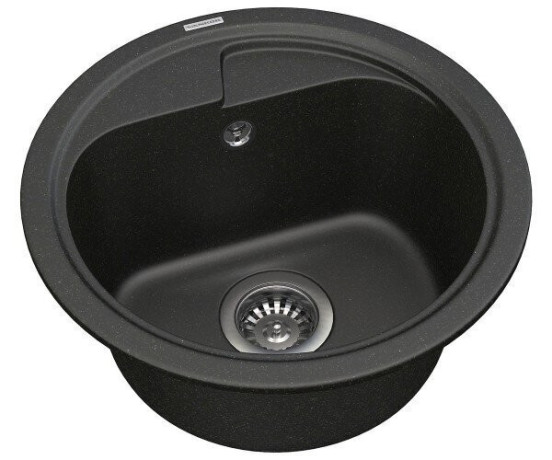 Кухонна мийка гранітна Vankor Polo, 45x45, чорний (POLO PMR 01.45 BLACK)