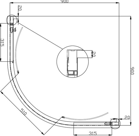 Душовий піддон Volle Fiesta, 90x90 (10-22-157tray)