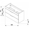 Тумба с умывальником Jika Cube, 100 (H4536521763001)