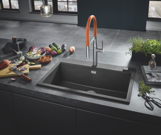Кухонна мийка гранітна Grohe K700, 78x51, сірий (31652AT0)