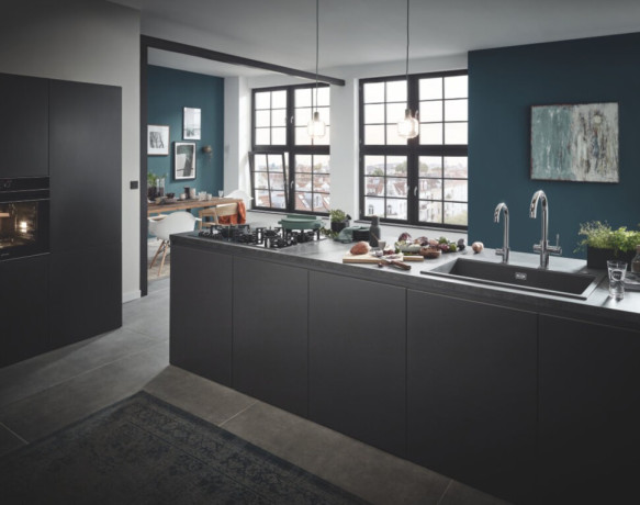 Кухонна мийка гранітна Grohe K700, 78x51, сірий (31652AT0)