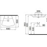 Умивальник врізний Idevit Vega, 65 (2801-0505-07)