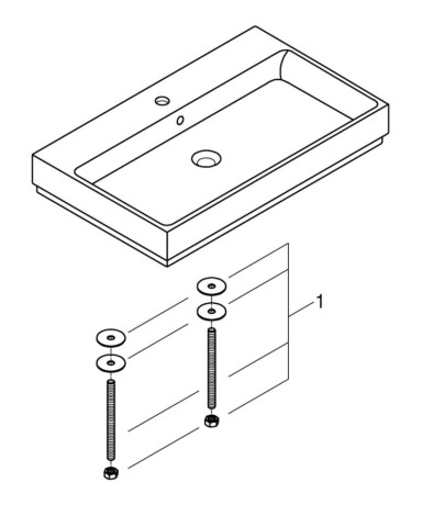 Умивальник накладний Grohe Cube Ceramic, 80 (3947600H)
