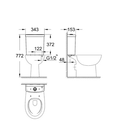 Бачок для унітазу Grohe Bau Ceramic (39436000)