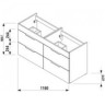 Тумба з умивальником Jika Cube, 120 (H4536621763001)